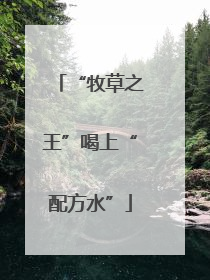 “牧草之王”喝上“配方水”