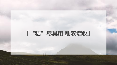 “秸”尽其用 助农增收
