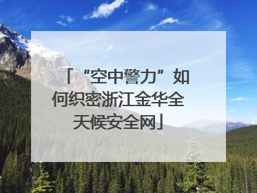 “空中警力”如何织密浙江金华全天候安全网