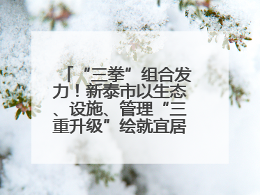 “三拳”组合发力！新泰市以生态、设施、管理“三重升级”绘就宜居新画卷