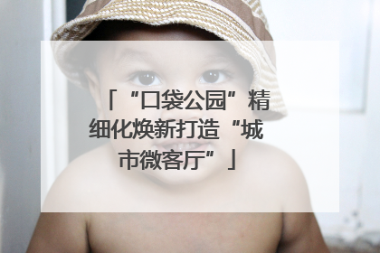 “口袋公园”精细化焕新打造“城市微客厅”