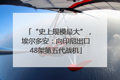 “史上规模最大”，埃尔多安：向印尼出口48架第五代战机