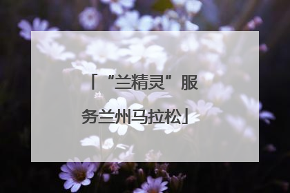 “兰精灵”服务兰州马拉松