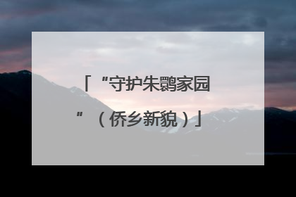 “守护朱鹮家园”（侨乡新貌）