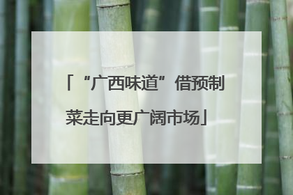 “广西味道”借预制菜走向更广阔市场