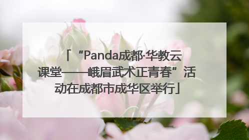 “Panda成都·华教云课堂——峨眉武术正青春”活动在成都市成华区举行