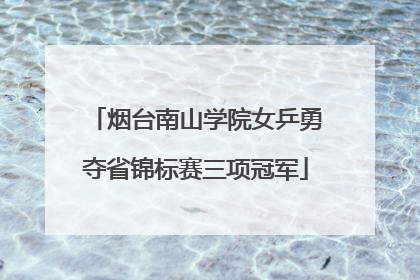 烟台南山学院女乒勇夺省锦标赛三项冠军
