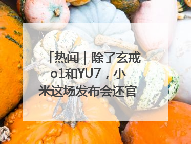 热闻｜除了玄戒o1和YU7，小米这场发布会还官宣了这些新品