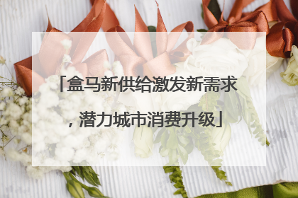 盒马新供给激发新需求，潜力城市消费升级