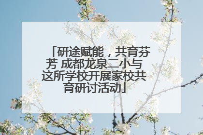 研途赋能，共育芬芳 成都龙泉二小与这所学校开展家校共育研讨活动