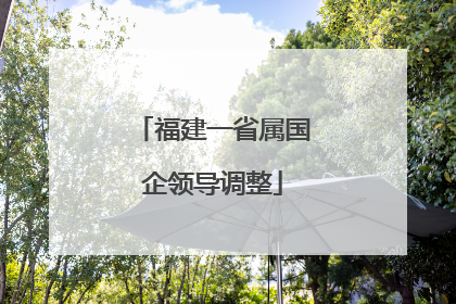福建一省属国企领导调整