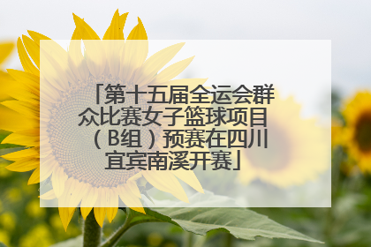 第十五届全运会群众比赛女子篮球项目（B组）预赛在四川宜宾南溪开赛