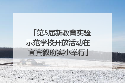 第5届新教育实验示范学校开放活动在宜宾叙府实小举行