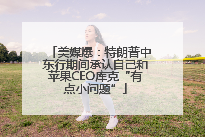 美媒爆：特朗普中东行期间承认自己和苹果CEO库克“有点小问题”
