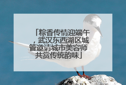 粽香传情迎端午，武汉东西湖区城管邀请城市美容师共赏传统韵味