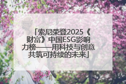 索尼荣登2025《财富》中国ESG影响力榜——用科技与创意共筑可持续的未来