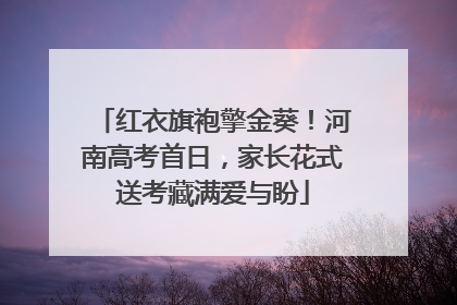 红衣旗袍擎金葵！河南高考首日，家长花式送考藏满爱与盼