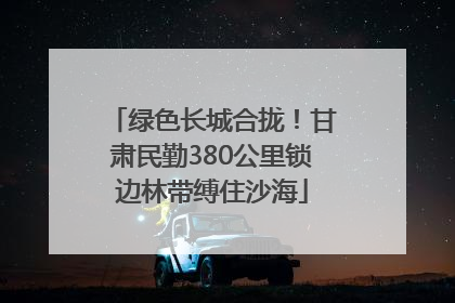绿色长城合拢！甘肃民勤380公里锁边林带缚住沙海
