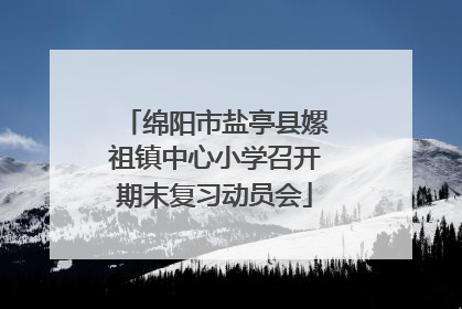 绵阳市盐亭县嫘祖镇中心小学召开期末复习动员会