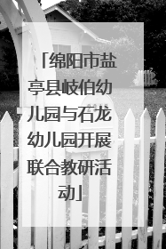 绵阳市盐亭县岐伯幼儿园与石龙幼儿园开展联合教研活动
