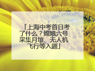 上海中考首日考了什么？嫦娥六号采集月壤、无人机飞行等入题