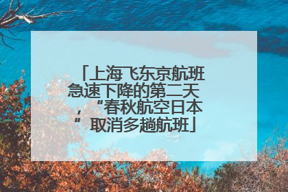 上海飞东京航班急速下降的第二天，“春秋航空日本”取消多趟航班