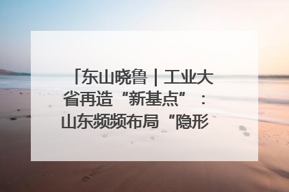 东山晓鲁｜工业大省再造“新基点”：山东频频布局“隐形冠军”背后