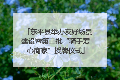 东平县举办友好场景建设暨第二批“骑手爱心商家”授牌仪式