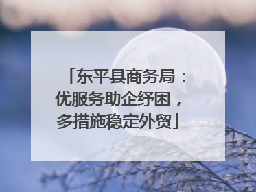 东平县商务局：优服务助企纾困，多措施稳定外贸