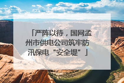 严阵以待，国网孟州市供电公司筑牢防汛保电“安全堤”