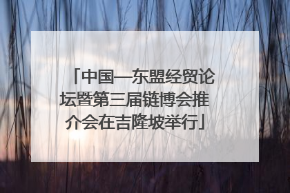 中国—东盟经贸论坛暨第三届链博会推介会在吉隆坡举行