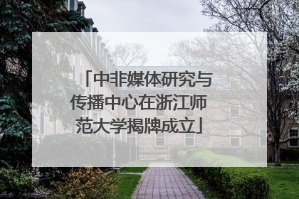 中非媒体研究与传播中心在浙江师范大学揭牌成立