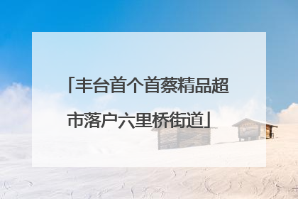 丰台首个首蔡精品超市落户六里桥街道