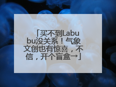买不到Labubu没关系！气象文创也有惊喜，不信，开个盲盒→