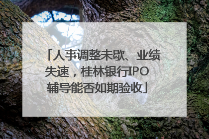 人事调整未歇、业绩失速，桂林银行IPO辅导能否如期验收