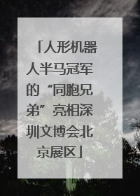 人形机器人半马冠军的“同胞兄弟”亮相深圳文博会北京展区