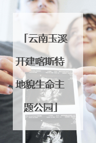 云南玉溪开建喀斯特地貌生命主题公园