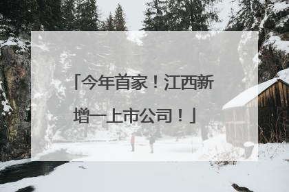 今年首家！江西新增一上市公司！