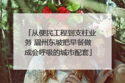 从便民工程到支柱业务 眉州东坡把早餐做成会呼吸的城市配套