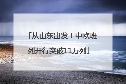 从山东出发！中欧班列开行突破11万列