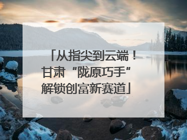 从指尖到云端！甘肃“陇原巧手”解锁创富新赛道
