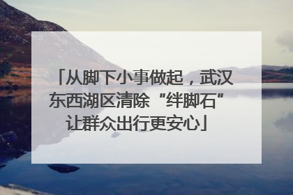 从脚下小事做起，武汉东西湖区清除“绊脚石”让群众出行更安心