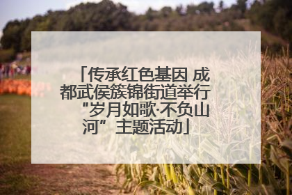 传承红色基因 成都武侯簇锦街道举行“岁月如歌·不负山河”主题活动