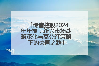 传音控股2024年年报：新兴市场战略深化与高分红策略下的突围之路