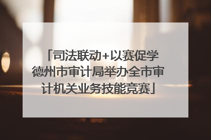 司法联动+以赛促学 德州市审计局举办全市审计机关业务技能竞赛
