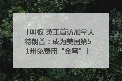 叫板 英王首访加拿大 特朗普：成为美国第51州免费用“金穹”