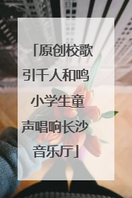 原创校歌引千人和鸣 小学生童声唱响长沙音乐厅