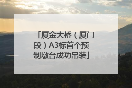 厦金大桥（厦门段）A3标首个预制墩台成功吊装