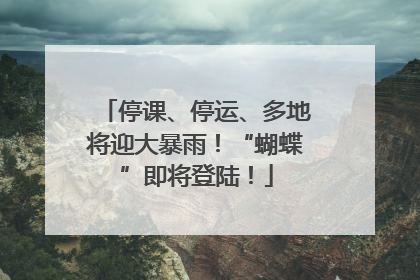 停课、停运、多地将迎大暴雨！“蝴蝶”即将登陆！