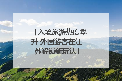 入境旅游热度攀升 外国游客在江苏解锁新玩法